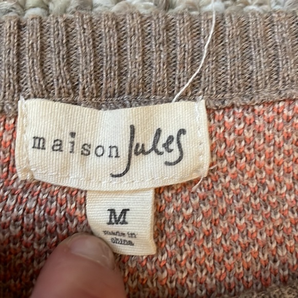 Orange, cream and beige leopard print sweater. Super soft and cozy. - Picture 2 of 3